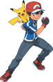 Ash in his Kalos Uniform