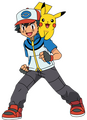 Ash in his Unova Uniform