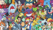 All of Ash's Pokémon (excluding Mimey and Nebby)